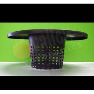 Hydrofarm HG6RDBK 6 inch Wide Lip Bucket Basket Lid, Black - Case of 10